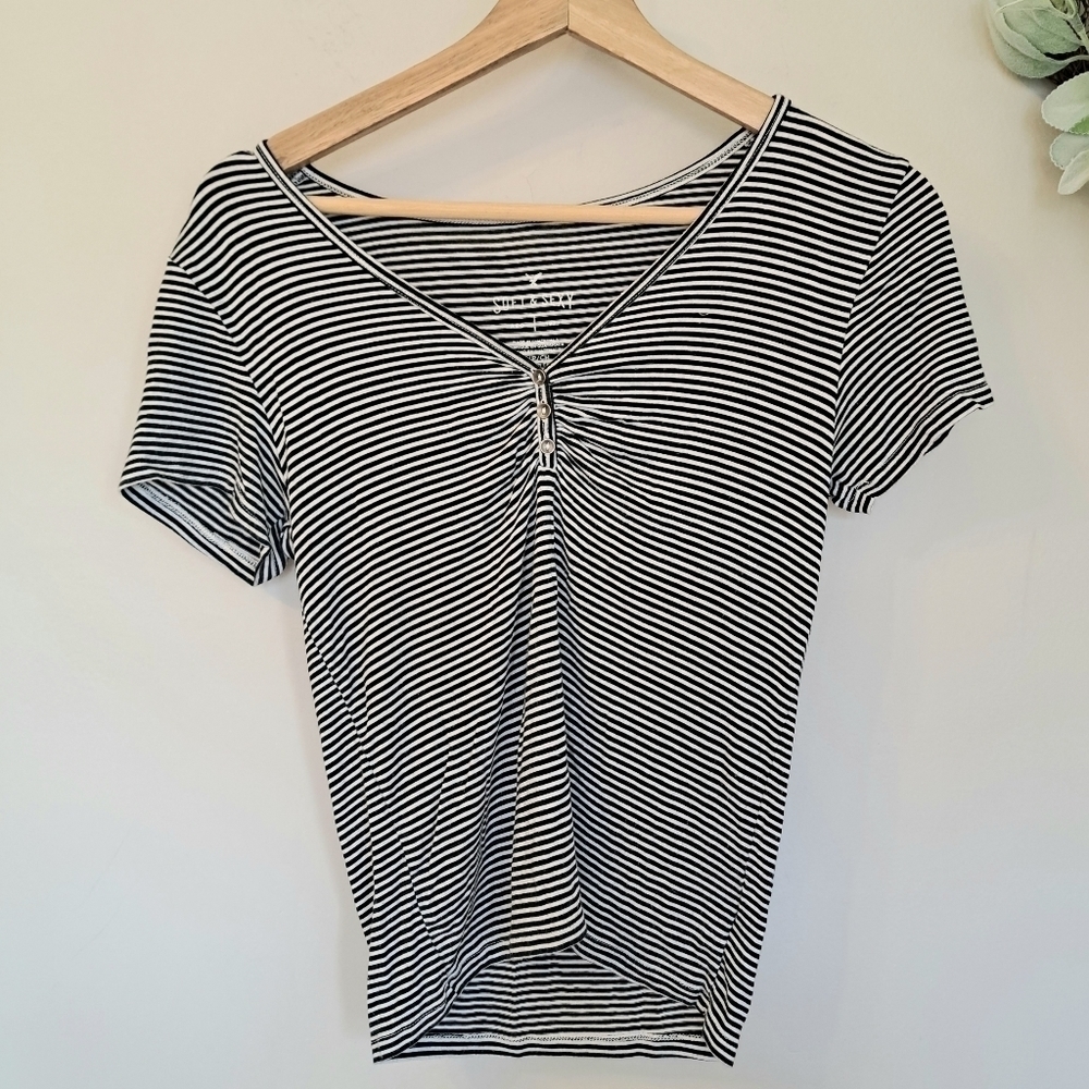 AMERICAN Eagle Striped Crop Top Striped Top Size Small